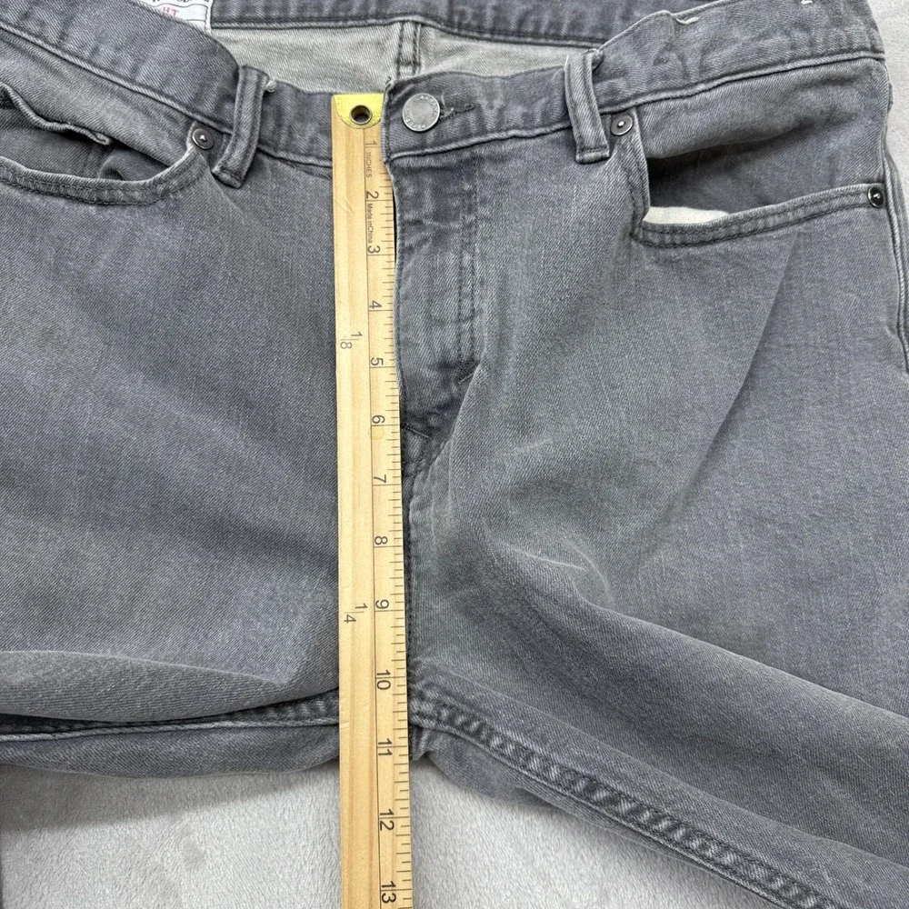 Banana Republic Straight Fit Mens Jeans 35x32 Charcoal Gray Stretch Denim Preppy